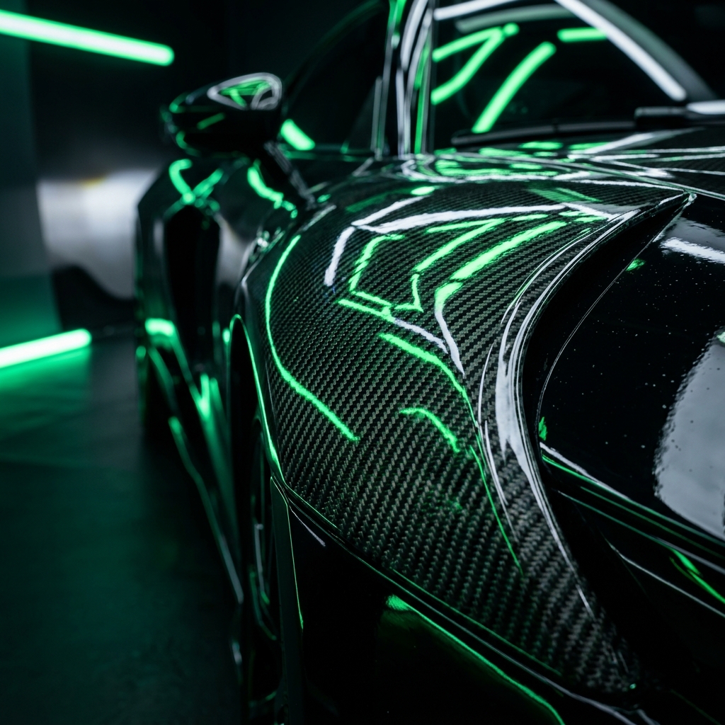 Carbon fiber finish
